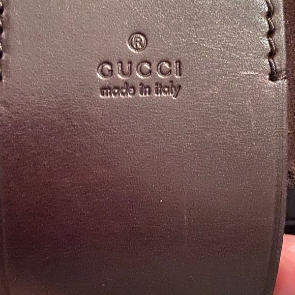 GUCCI brown suede shoulder bag double straps EXC COND - Picture 9 of 14